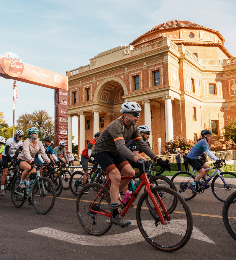 Cyclists start the Bovine Classic cycling race in Atascadero, CA