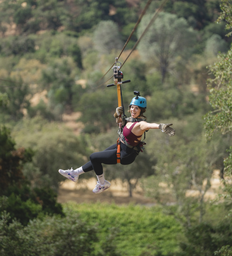girl on zipline