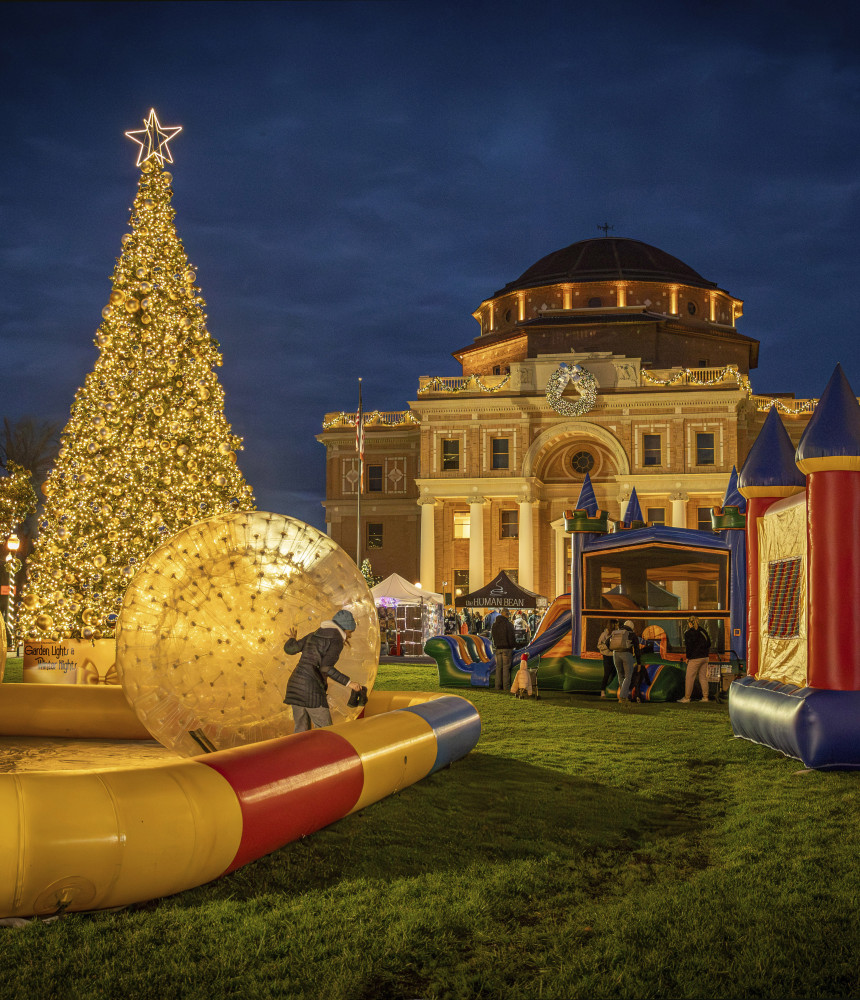 winter wonderland in sunken gardens atascadero