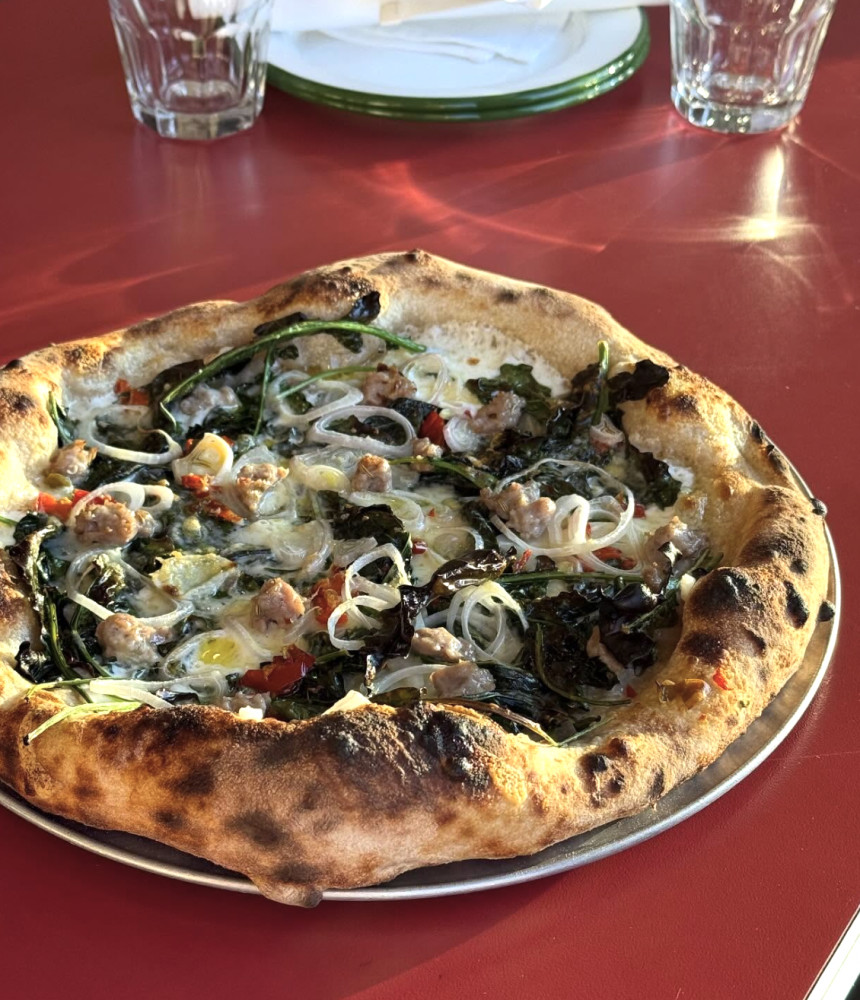 lebbers pizza on table